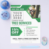 Rechthoek Logo Professional Tree Services Flyer (Enkel)
