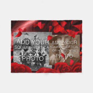 Rechthoek of Instagram 2-foto Custom Fleece Deken