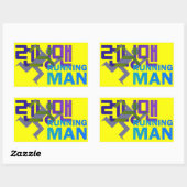 Rechthoek Running Man Sticker (Vel)