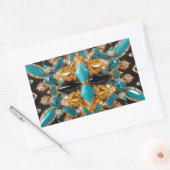 Rechthoek sticker met Bahamas kleuren (Envelop)