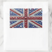 Rechthoek sticker met Britse kleuren (Tas)