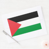 Rechthoek sticker met de Palestijnse vlag (Envelop)