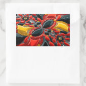 Rechthoek sticker met Duitsland Kleuren (Tas)