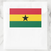 Rechthoek sticker met Ghanese vlag (Tas)
