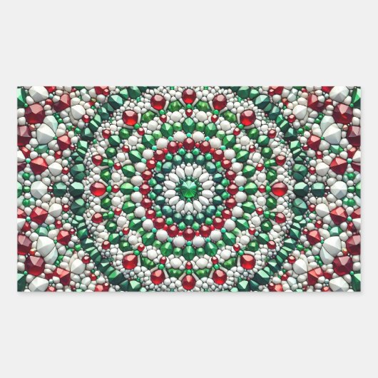 Rechthoek sticker met Italiaanse kleuren (Voorkant)