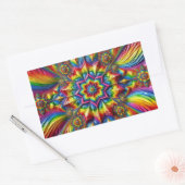 Rechthoek sticker met LGBTQ kleuren (Envelop)