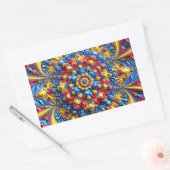 Rechthoek sticker met Roemeense kleuren (Envelop)