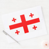 Rechthoek sticker met vlag van Georgië (Envelop)