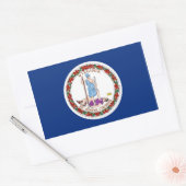 Rechthoek sticker met Vlag van Virginia (Envelop)