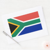 Rechthoek sticker met vlag van Zuid-Afrika (Envelop)