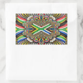 Rechthoek sticker met Zuid-Afrikaanse kleuren (Tas)
