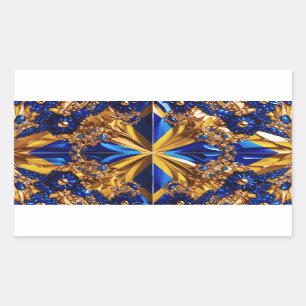 Rechthoek sticker met Zweden Kleuren