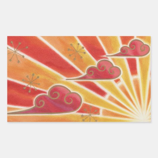 Rechthoek zonnescherm sticker (Voorkant)