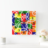 Rechthoeken en ringen vierkante klok (Huis)