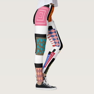 Rechthoeken en schaduwen leggings