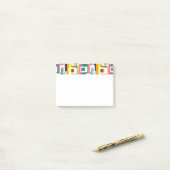 Rechthoeken en strips post-it® notes (Op bureau)