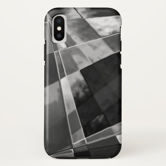 Rechthoeken, met grijs oog, ingewikkeld of uitgere Case-Mate iPhone case (Achterkant)