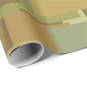 Rechthoeken woestijnCamouflage Cadeaupapier