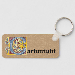Rechthoekig blauw en rood ijzig, verlicht, letter sleutelhanger