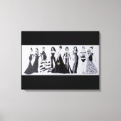 Rechthoekig canvas Zwart & Wht Mode Print (Voorkant)