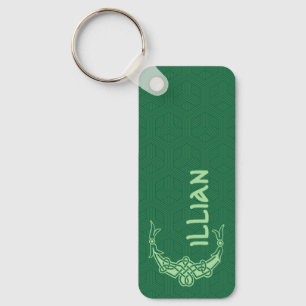 Rechthoekig Celtic Knot Decorative Capital C Sleutelhanger