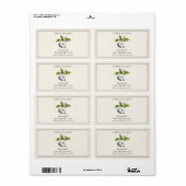  rechthoekig jam met bosbessen etiket (Full Sheet)