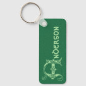 Rechthoekig Keltisch Knot Decoratief Capital A Sleutelhanger (Voorkant)