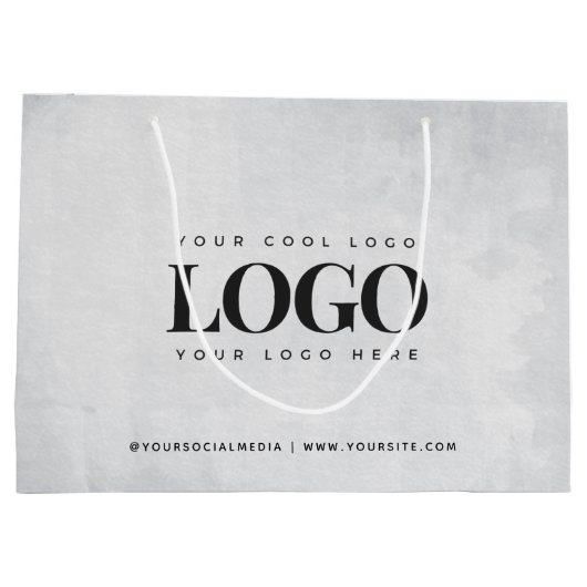 Rechthoekig logo & aangepaste sociale media-websit groot cadeauzakje (Achterkant)