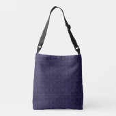 Rechthoekig patroon Neutrale marine Crossbody Tas (Achterkant)