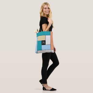Rechthoekig patroon (ver10) met aangepast monogram draagtas