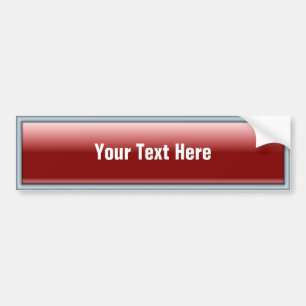 Rechthoekig Web 2.0 Rood Button Bumpersticker