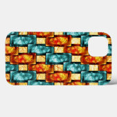 rechthoekige borden, gekleurd en gekleurd, cyaan s Case-Mate iPhone case (Achterkant (horizontaal))