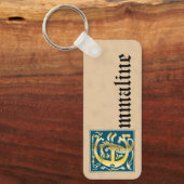 Rechthoekige mythische creaties decoratief vermoge sleutelhanger (Voorkant)