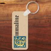 Rechthoekige mythische creaties decoratief vermoge sleutelhanger (Achterkant)