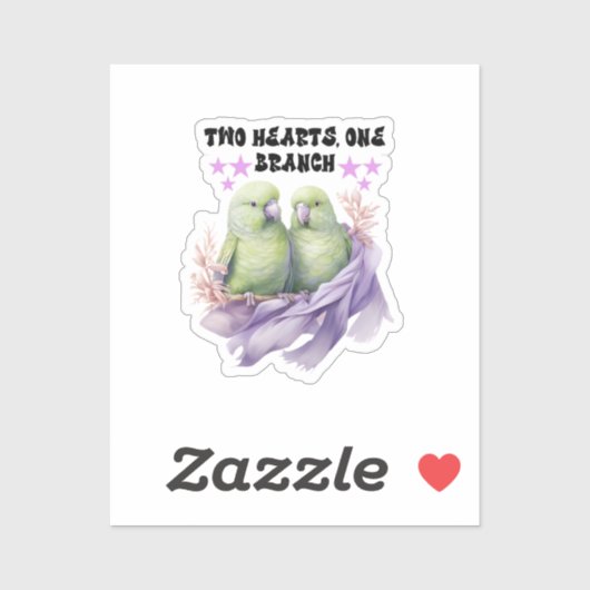 Rechthoekige papegaai Sticker (Vel)