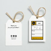 Rechthoekige rand Script kalligrafie hangen Labels Cadeaulabel