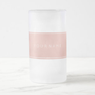 Rechthoekige roze roze goudpoeder matglas bierpul