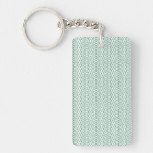 Rechthoekige sleutelhanger | Tweezijdig mint ontwe (Voorkant)