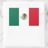 Rechthoekige sticker met Mexicaanse vlag (Tas)
