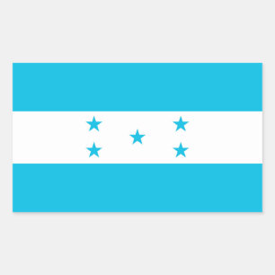 Rechthoekige sticker met vlag van Honduras