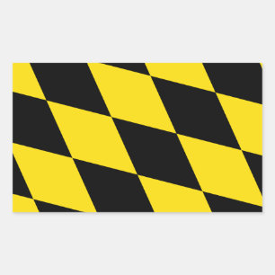 Rechthoekige sticker met vlag van München, Duitsla