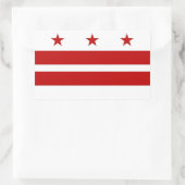 Rechthoekige sticker met vlag van Washington DC (Tas)