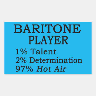 Rechthoekige Sticker voor Baritone Hot Air