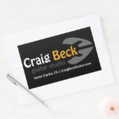 Rechthoekige Stickers | Craig Beck Guitar Studio (Envelop)