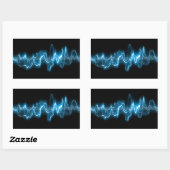 Rechthoekige Stickers van de geluidsgolf (Vel)