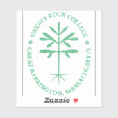 Rechthoekige vinyl groene afdichting sticker (Vel)