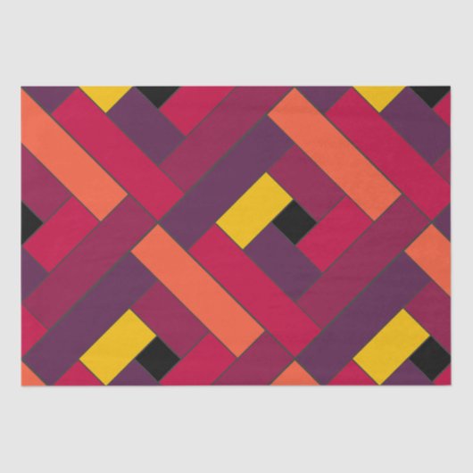 Rechthoekpatroon (ver4) met aangepaste details tissuepapier (Voorkant)