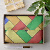 Rechthoekpatroon (ver9) met aangepaste details tissuepapier (Geschenk)