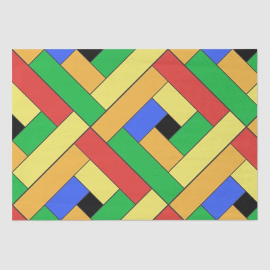 Rechthoekpatroon (ver9) met aangepaste details tissuepapier (Voorkant)