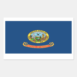 Rechthoeksticker met vlag van Idaho, VS Rechthoekige Sticker